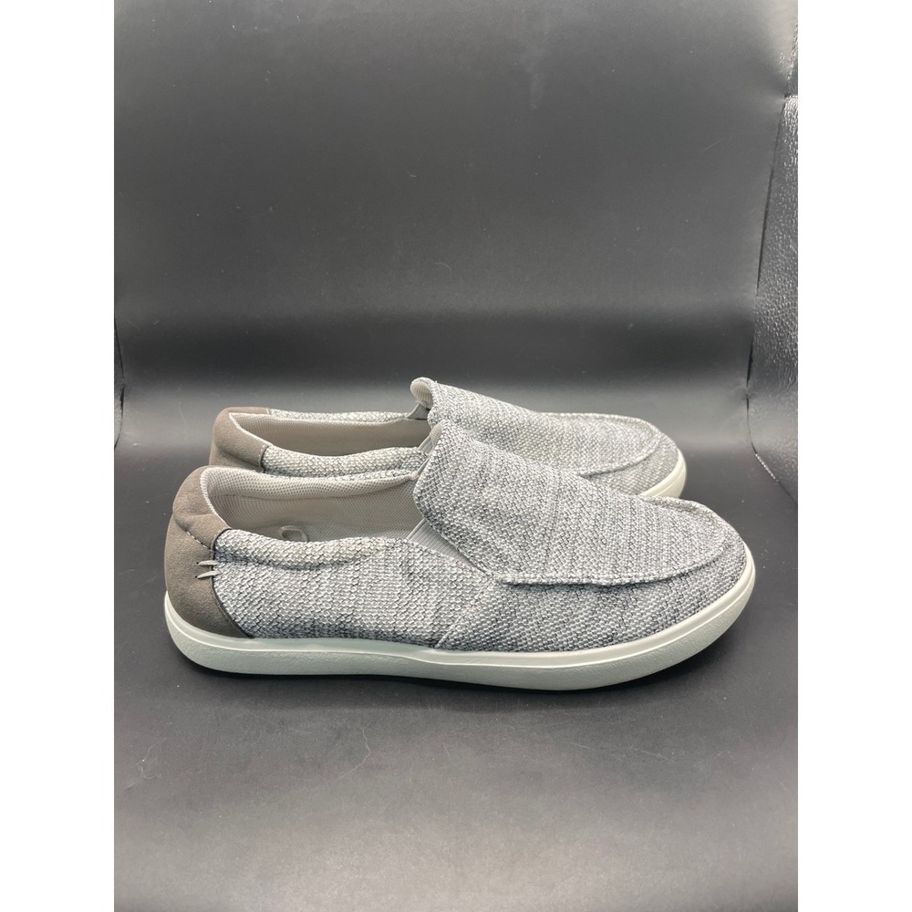 Sonoma Boys Size 4 Medium Gray Woven Slip-On Casual Shoes